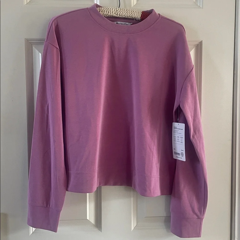 Athleta Seasoft Crew Neck Top- Size Medium- NEW - Picture 1 of 6